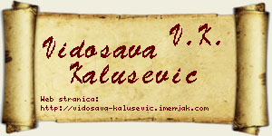 Vidosava Kalušević vizit kartica